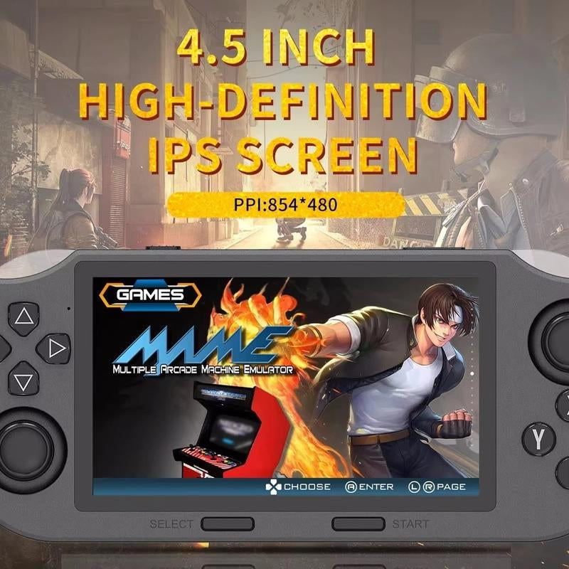 [Mother'S Day] Ntaanoo 2025 Retro Handheld Game Console Supports 20,000+ Games, 4.5 Inch IPS Screen Games Machine, Wireless Mini Portable Game Player, Gaming & Consoles for Boy Gift, Game Peripherals
