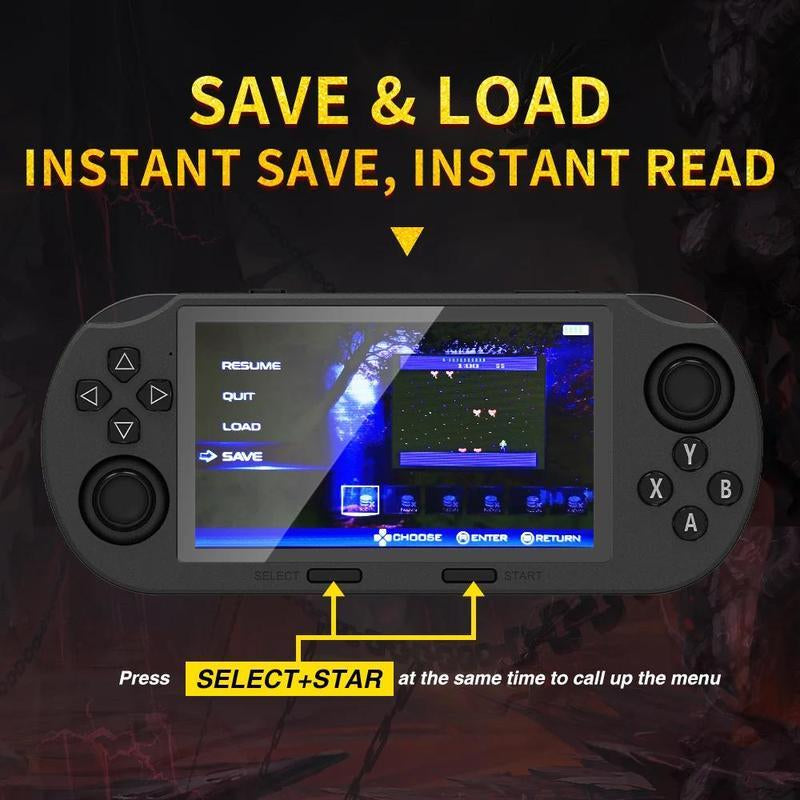 [Mother'S Day] Ntaanoo 2025 Retro Handheld Game Console Supports 20,000+ Games, 4.5 Inch IPS Screen Games Machine, Wireless Mini Portable Game Player, Gaming & Consoles for Boy Gift, Game Peripherals
